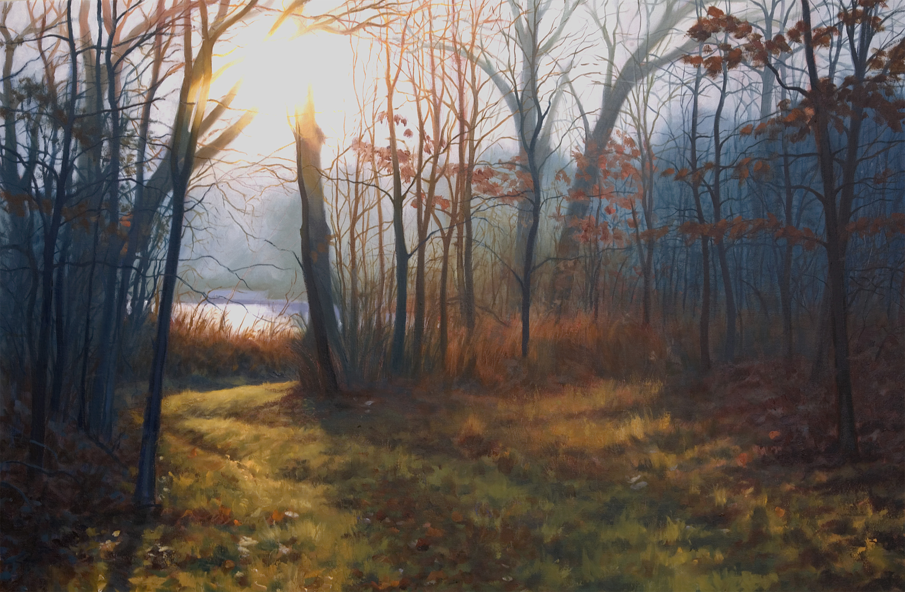 Misty Morning  Oil Painting by John Hulsey